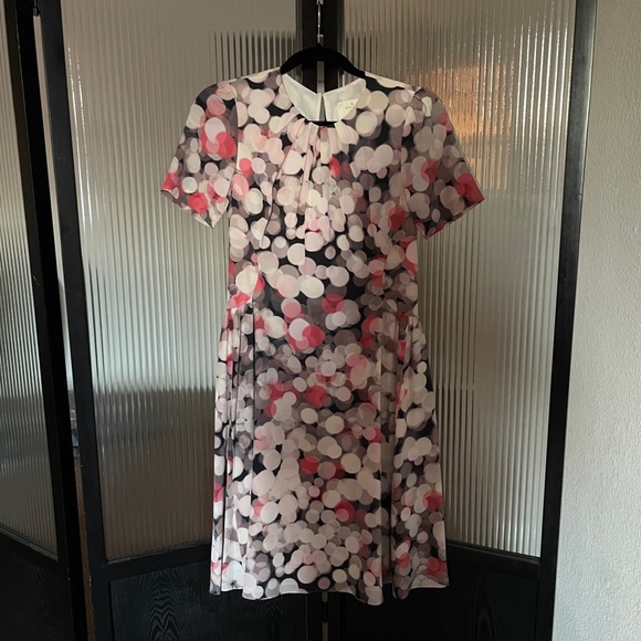 Kate Spade Multi-Color Pink Bubble Dot Silk Dress - Picture 2 of 5